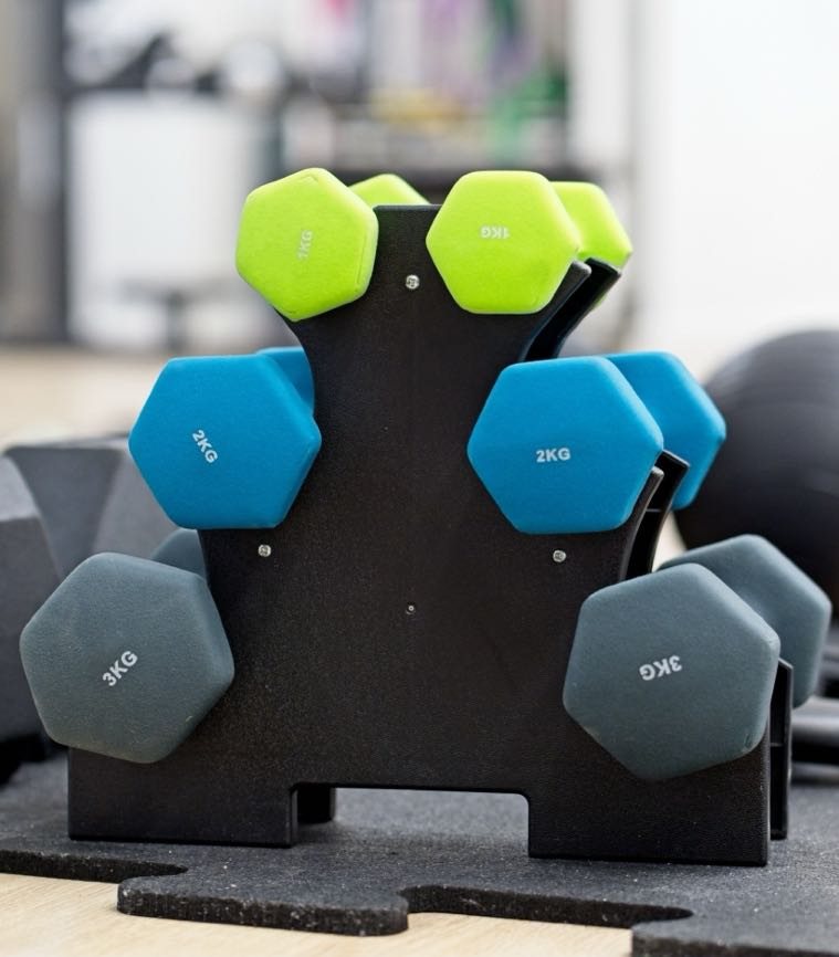 Neopren-Kurzhanteln für sanftes Aufbautraining